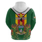 Personalised Zimbabwe Independence Day Hoodie Coat Of Arms Fire Lilies