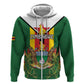 Personalised Zimbabwe Independence Day Hoodie Coat Of Arms Fire Lilies