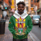 Personalised Zimbabwe Independence Day Hoodie Coat Of Arms Fire Lilies