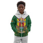 Personalised Zimbabwe Independence Day Kid Hoodie Coat Of Arms Fire Lilies