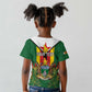 Personalised Zimbabwe Independence Day Kid T shirt Coat Of Arms Fire Lilies