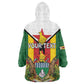 Personalised Zimbabwe Independence Day Kid Wearable Blanket Hoodie Coat Of Arms Fire Lilies