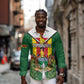Personalised Zimbabwe Independence Day Long Sleeve Button Shirt Coat Of Arms Fire Lilies