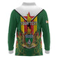 Personalised Zimbabwe Independence Day Long Sleeve Polo Shirt Coat Of Arms Fire Lilies