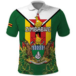 Personalised Zimbabwe Independence Day Polo Shirt Coat Of Arms Fire Lilies