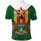 Personalised Zimbabwe Independence Day Polo Shirt Coat Of Arms Fire Lilies