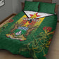 Personalised Zimbabwe Independence Day Quilt Bed Set Coat Of Arms Fire Lilies