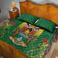 Personalised Zimbabwe Independence Day Quilt Bed Set Coat Of Arms Fire Lilies
