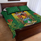 Personalised Zimbabwe Independence Day Quilt Bed Set Coat Of Arms Fire Lilies
