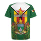 Personalised Zimbabwe Independence Day Rugby Jersey Coat Of Arms Fire Lilies