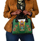 Personalised Zimbabwe Independence Day Shoulder Handbag Coat Of Arms Fire Lilies