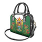 Personalised Zimbabwe Independence Day Shoulder Handbag Coat Of Arms Fire Lilies