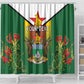 Personalised Zimbabwe Independence Day Shower Curtain Coat Of Arms Fire Lilies