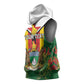 Personalised Zimbabwe Independence Day Sleeveless Hoodie Coat Of Arms Fire Lilies - African Pride
