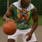 Personalised Zimbabwe Independence Day Sleeveless Hoodie Coat Of Arms Fire Lilies - African Pride