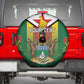 Personalised Zimbabwe Independence Day Spare Tire Cover Coat Of Arms Fire Lilies