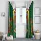 Personalised Zimbabwe Independence Day Window Curtain Coat Of Arms Fire Lilies