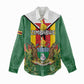 Personalised Zimbabwe Independence Day Women Casual Shirt Coat Of Arms Fire Lilies LT15