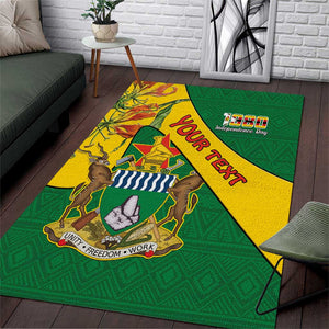 Personalised Proudly Zimbabwe Area Rug Happy Independence Day