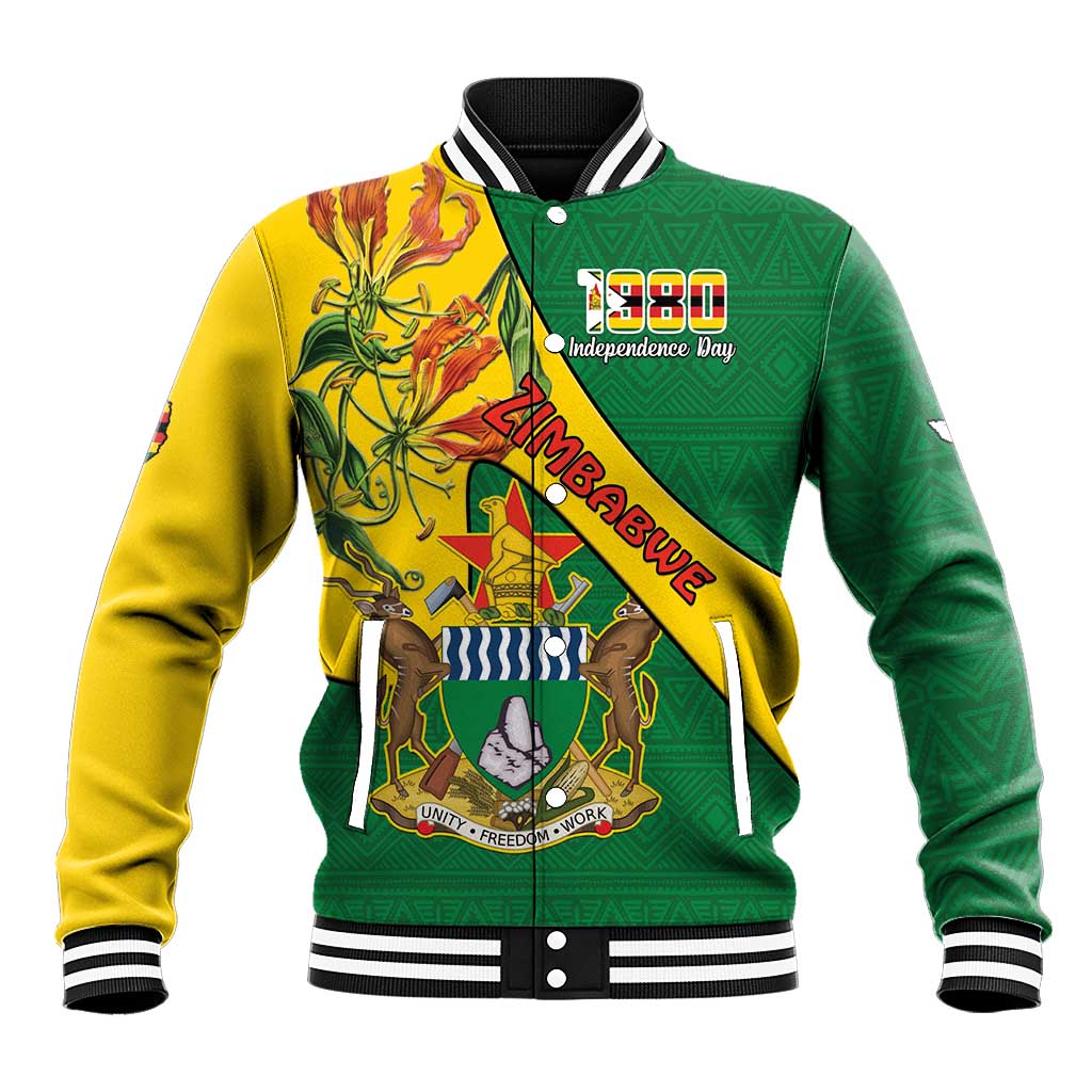 Personalised Proudly Zimbabwe Baseball Jacket Happy Independence Day