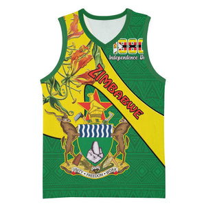 Personalised Proudly Zimbabwe Basketball Jersey Happy Independence Day - African Pride