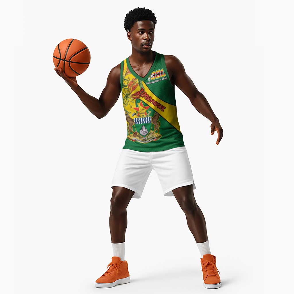 Personalised Proudly Zimbabwe Basketball Jersey Happy Independence Day - African Pride