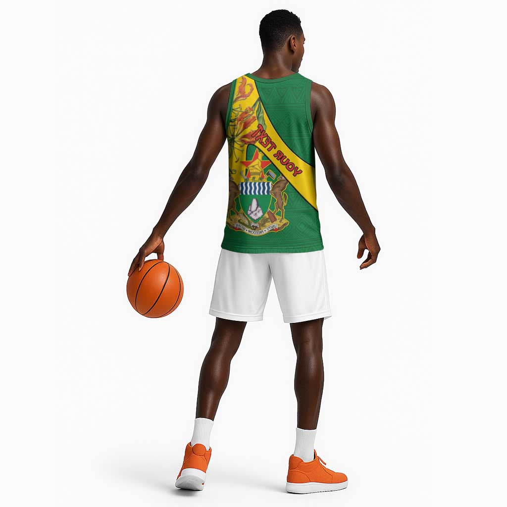 Personalised Proudly Zimbabwe Basketball Jersey Happy Independence Day - African Pride