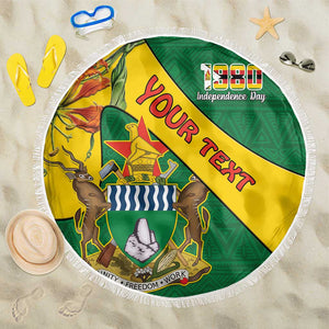 Personalised Proudly Zimbabwe Beach Blanket Happy Independence Day