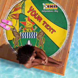 Personalised Proudly Zimbabwe Beach Blanket Happy Independence Day