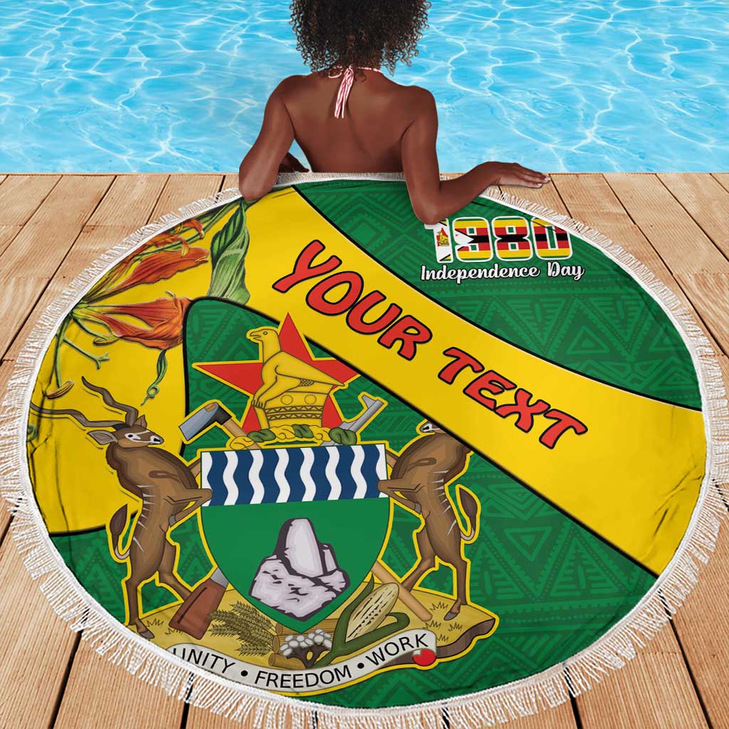 Personalised Proudly Zimbabwe Beach Blanket Happy Independence Day