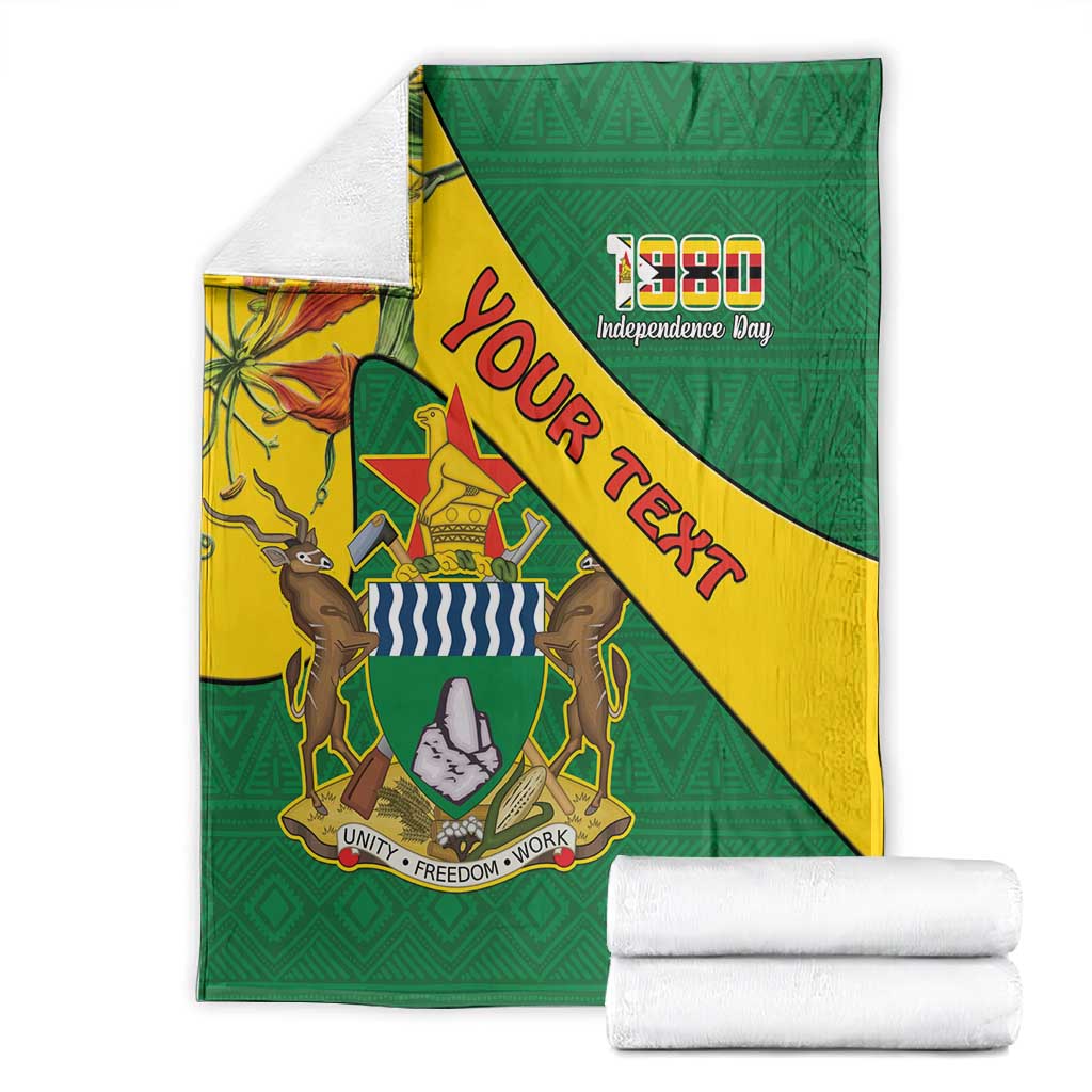 Personalised Proudly Zimbabwe Blanket Happy Independence Day