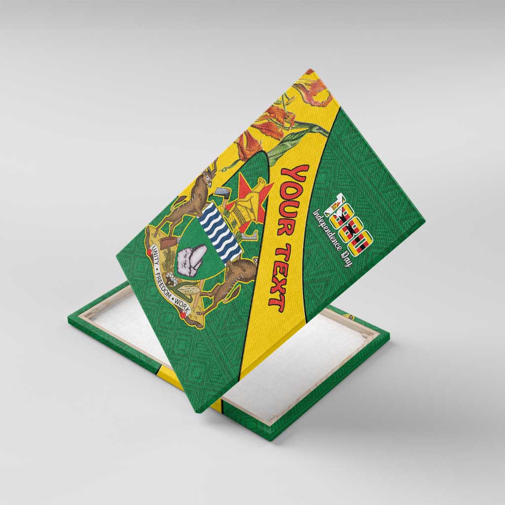 Personalised Proudly Zimbabwe Canvas Wall Art Happy Independence Day