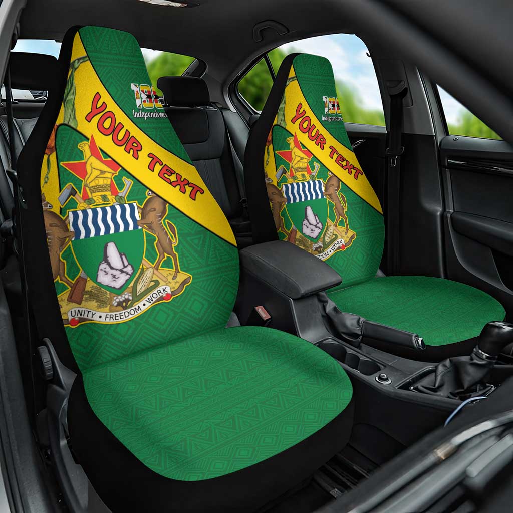 Personalised Proudly Zimbabwe Car Seat Cover Happy Independence Day