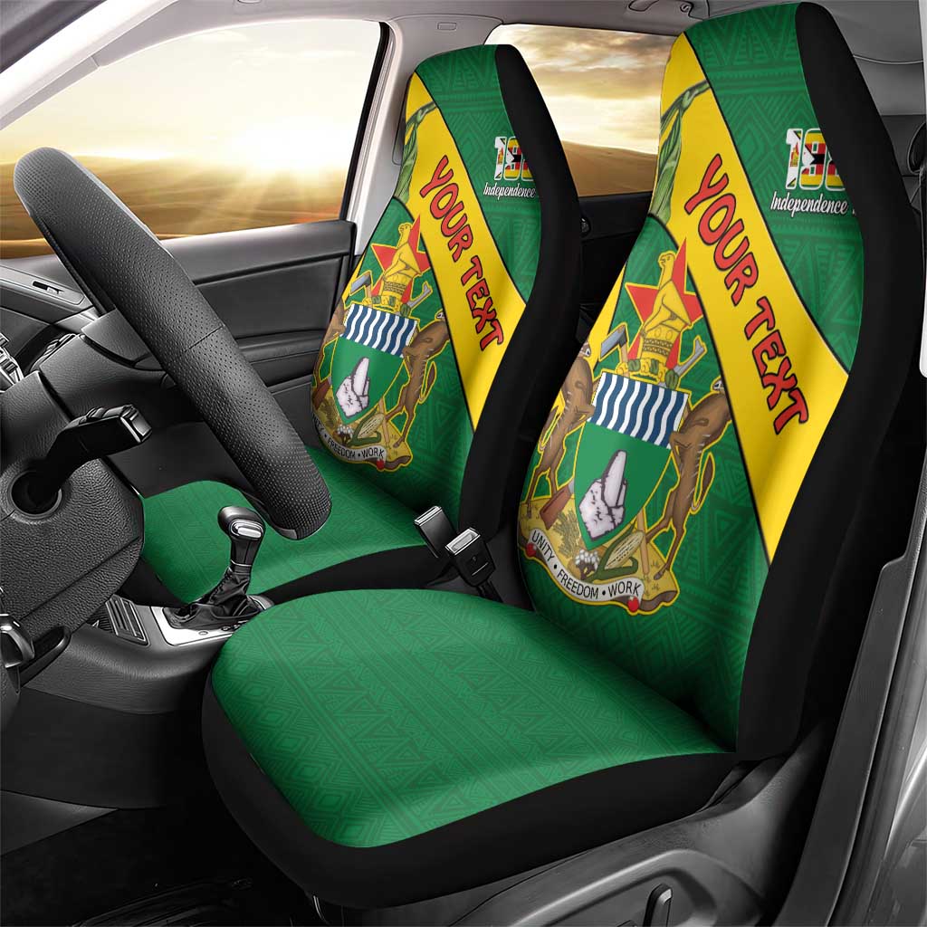 Personalised Proudly Zimbabwe Car Seat Cover Happy Independence Day