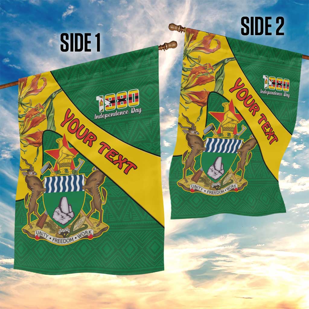 Personalised Proudly Zimbabwe Garden Flag Happy Independence Day