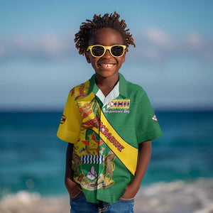 Personalised Proudly Zimbabwe Kid Hawaiian Shirt Happy Independence Day