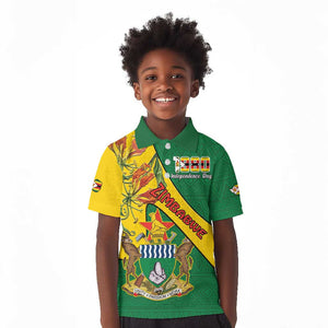 Personalised Proudly Zimbabwe Kid Polo Shirt Happy Independence Day