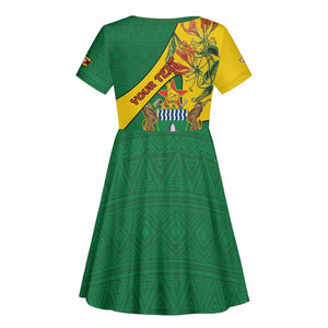 Personalised Proudly Zimbabwe Kid Short Sleeve Dress Happy Independence Day