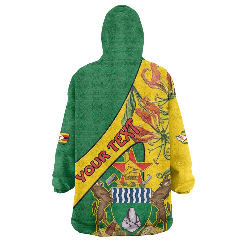 Personalised Proudly Zimbabwe Kid Wearable Blanket Hoodie Happy Independence Day