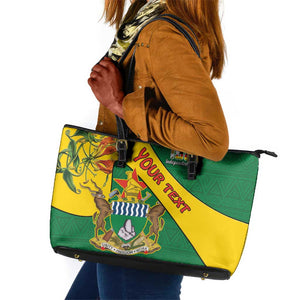 Personalised Proudly Zimbabwe Leather Tote Bag Happy Independence Day