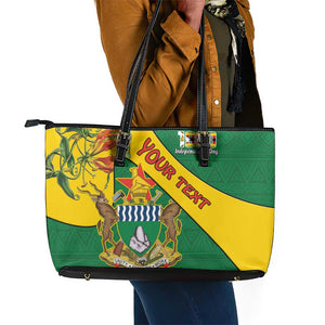 Personalised Proudly Zimbabwe Leather Tote Bag Happy Independence Day