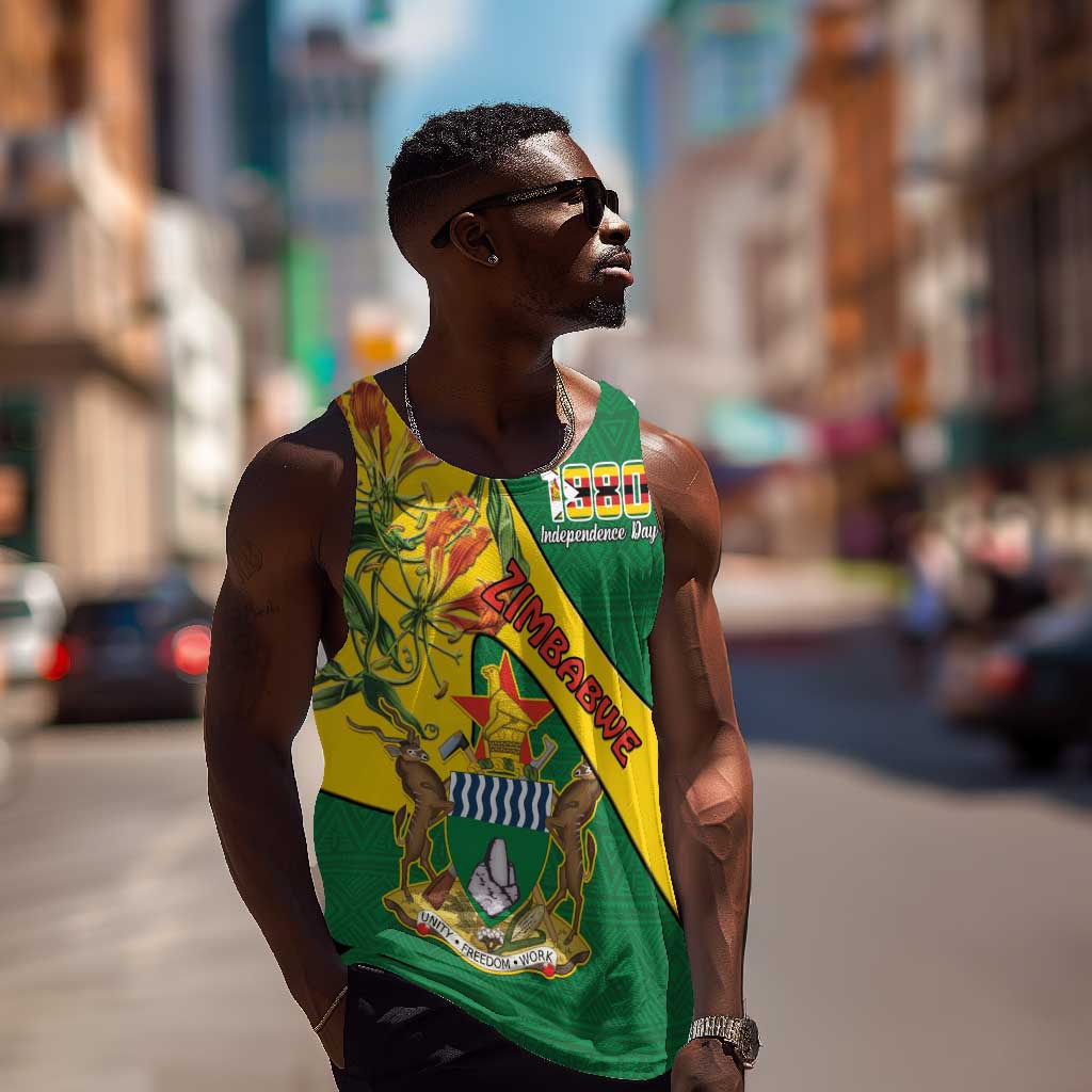 Personalised Proudly Zimbabwe Men Tank Top Happy Independence Day