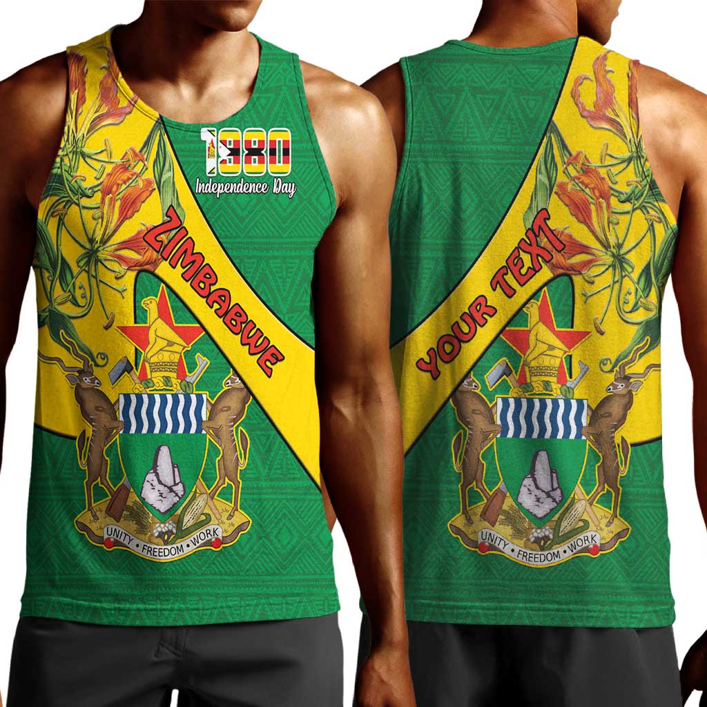 Personalised Proudly Zimbabwe Men Tank Top Happy Independence Day