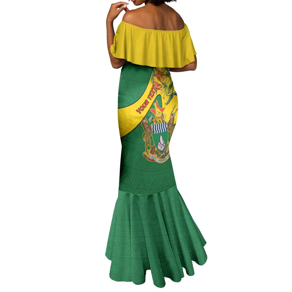 Personalised Proudly Zimbabwe Mermaid Dress Happy Independence Day