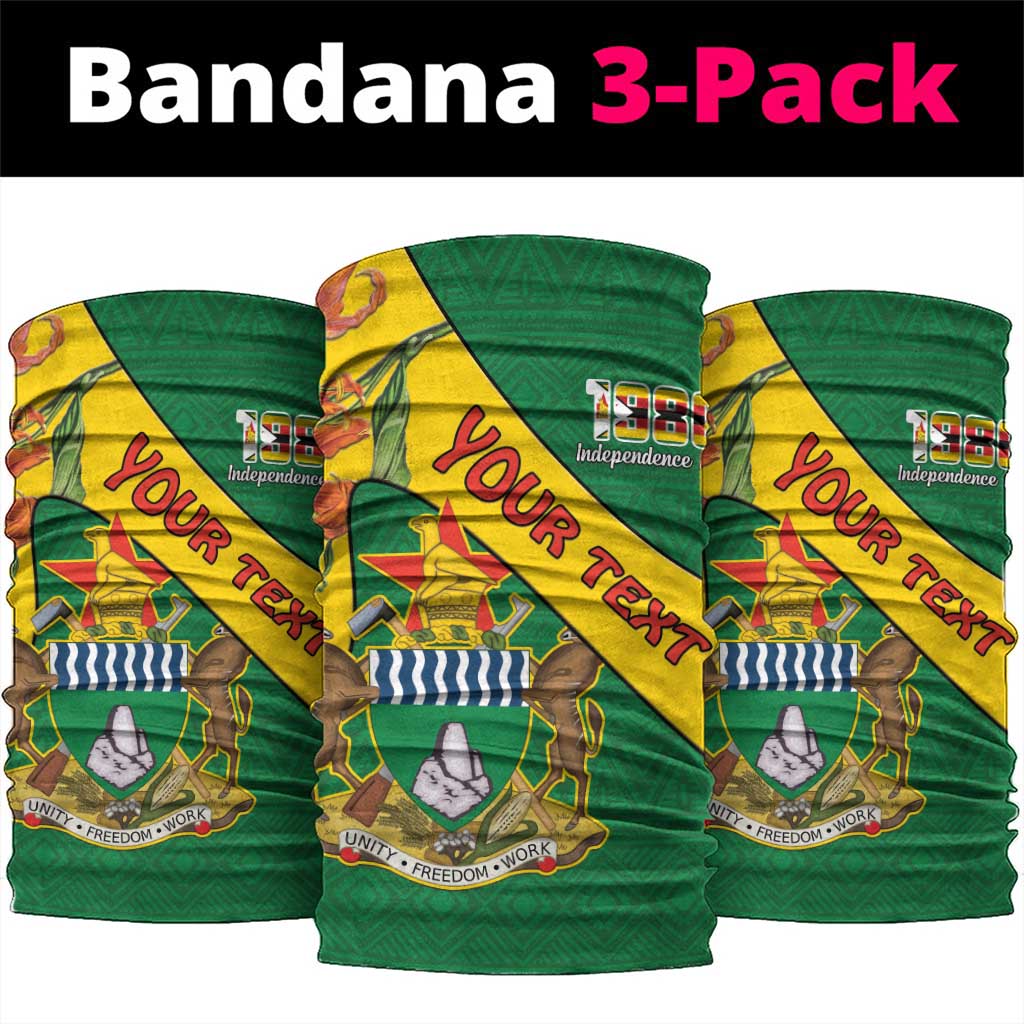 Personalised Proudly Zimbabwe Neck Gaiter Happy Independence Day LT15