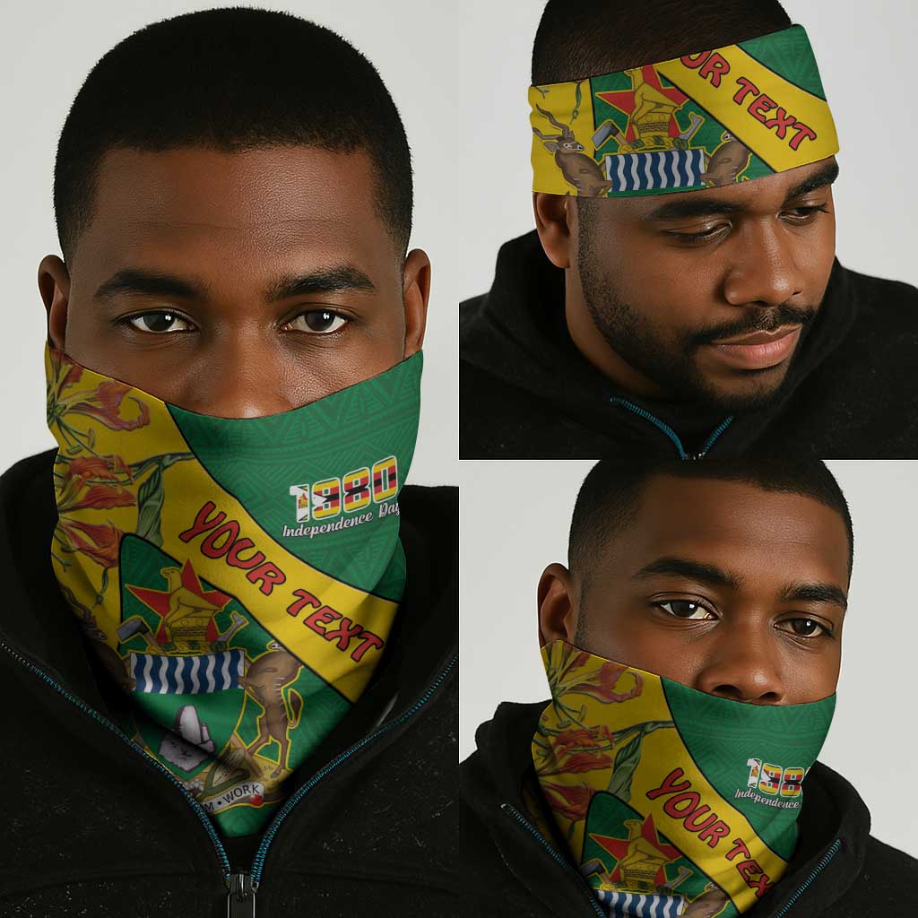 Personalised Proudly Zimbabwe Neck Gaiter Happy Independence Day LT15