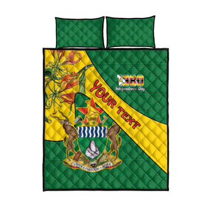 Personalised Proudly Zimbabwe Quilt Bed Set Happy Independence Day