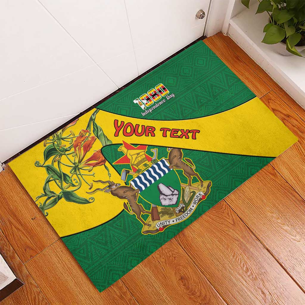 Personalised Proudly Zimbabwe Rubber Doormat Happy Independence Day