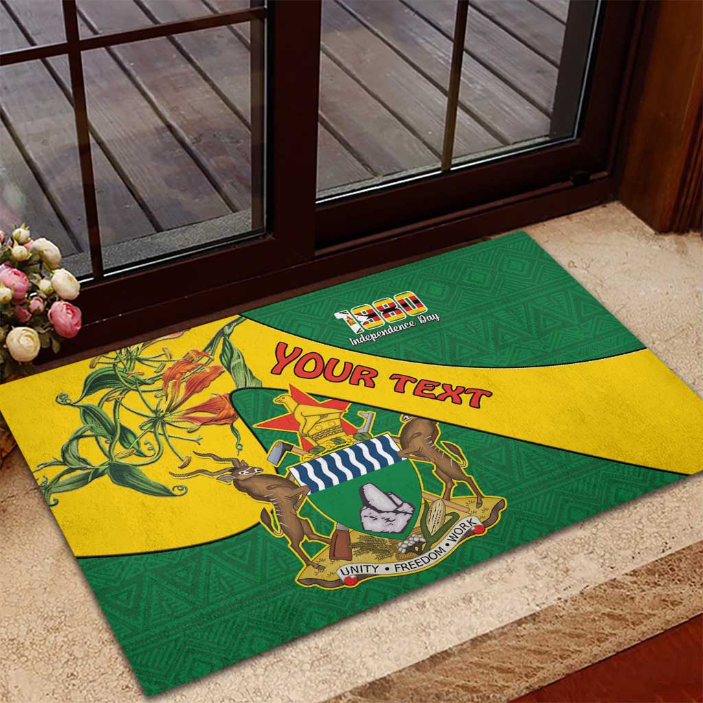 Personalised Proudly Zimbabwe Rubber Doormat Happy Independence Day