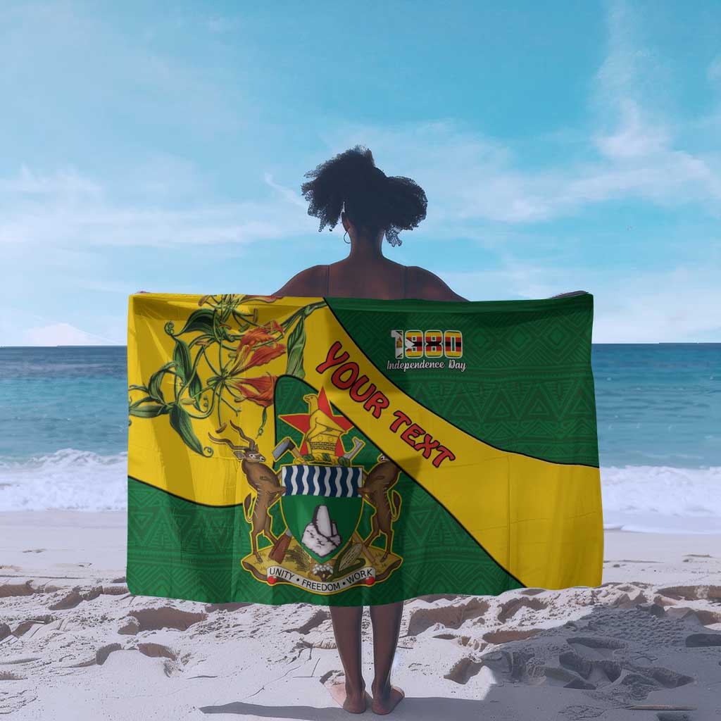 Personalised Proudly Zimbabwe Sarong Happy Independence Day
